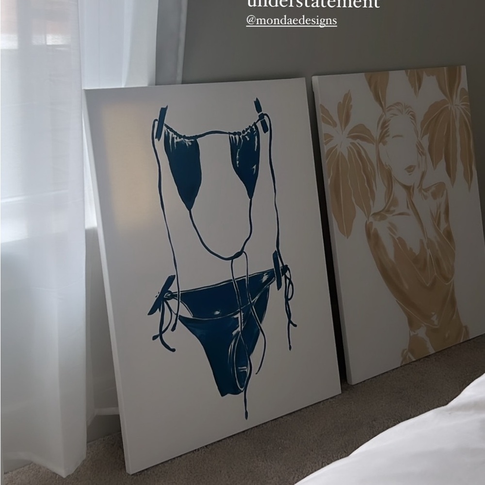 Custom Bikini Canvas Art